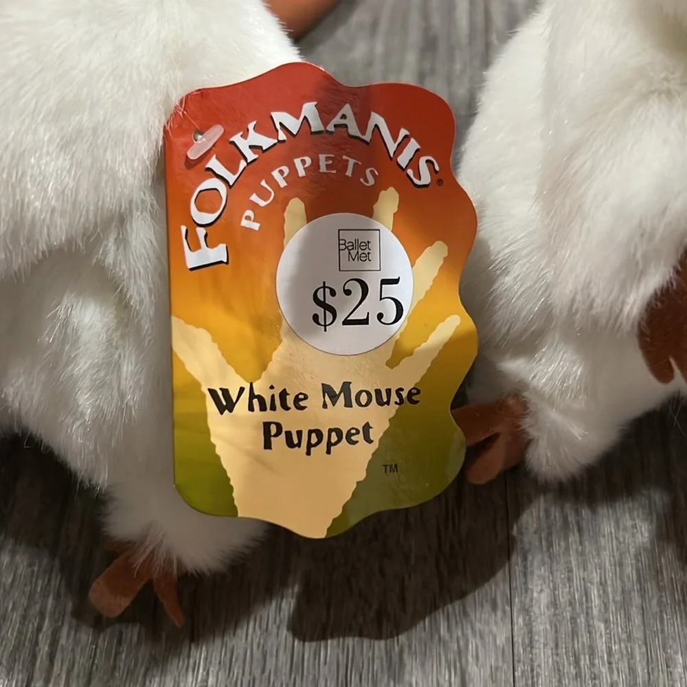 NWT Folkmanis Mouse Hand Puppet - set of 2!